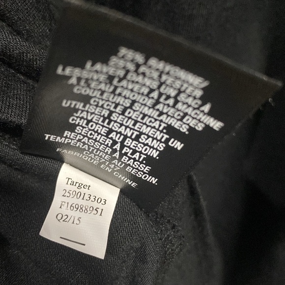 Mossimo Black Layered Blinged Neck Asymmetrical T-shirt Blouse Women's Size M !! - Picture 8 of 11